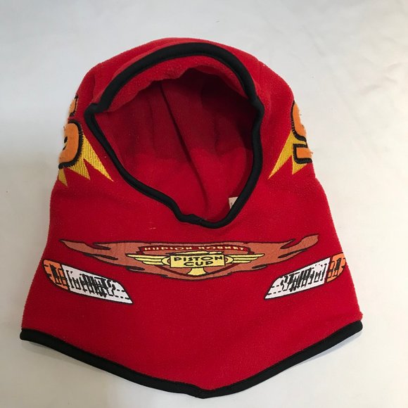 Disney Pixar Cars racing helmet shaped hat \ cap fleece one size 19" round - Picture 2 of 6